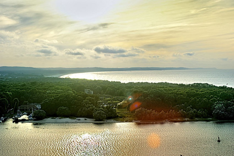 Widok na wyspę Uznam Widok na wyspę Uznam